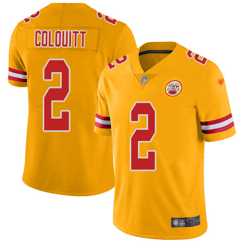 Men Kansas City Chiefs #2 Colquitt Dustin Limited Gold Inverted Legend Football Nike NFL Jersey->kansas city chiefs->NFL Jersey